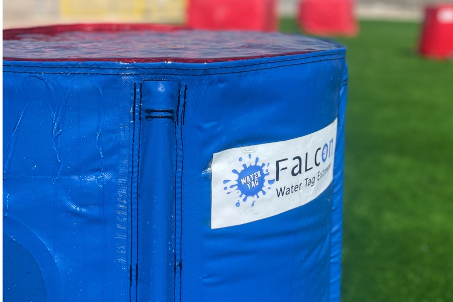 collapsible blue barrel